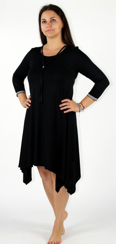 439 Rochie de noapte Nice De Lafense - eleganță feminină și confort în timpul somnului - negru