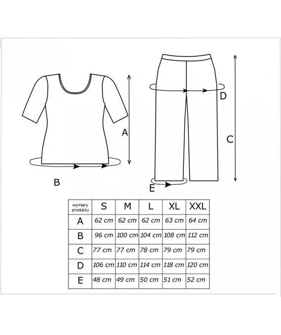 Caroline 3/4 Donna – pijamale de damă din bumbac cu imprimeu floral, mâneci scurte și pantaloni 3/4
