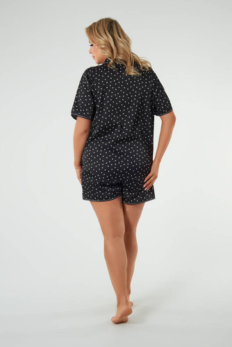 Ria Ladies' pijama cu mânecă scurtă, pantaloni scurți Italian Fashion - print 