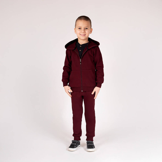 169540 Hanorac Nicol cu ​​gluga - visiniu