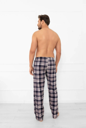 Pantaloni de pijama pentru bărbați Edwin Italian Fashion - bumbac, în carouri, lungi