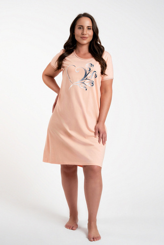 Arietta cămașă de noapte cu mânecă scurtă Italian Fashion - somon