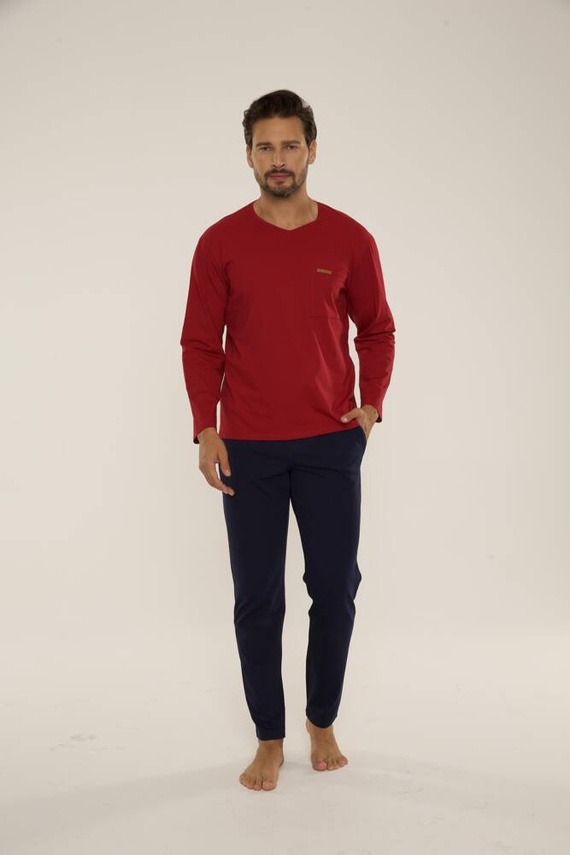 683 Kevin Forex Pijama pentru bărbați - maro - albastru marin