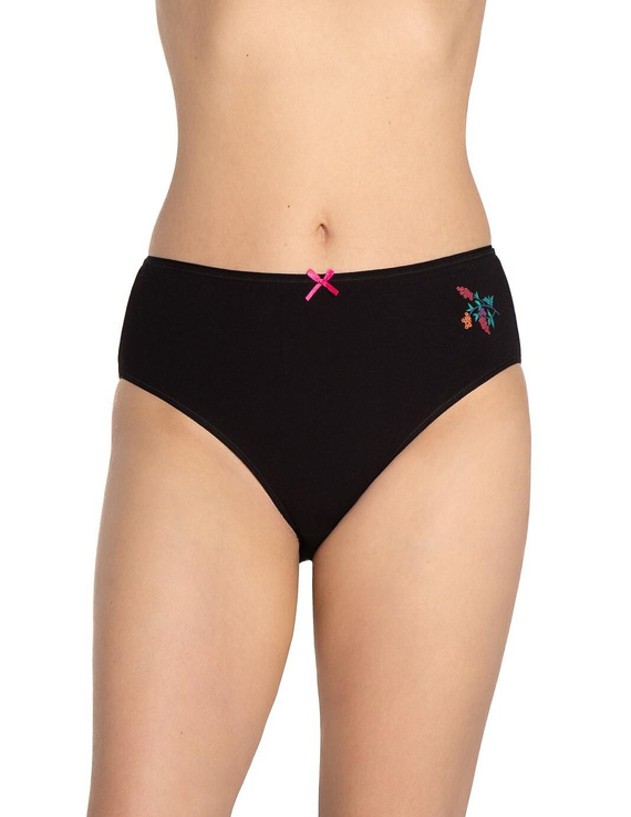 Chiloți de damă L-120BI-94 Lama negru-roșu – bumbac, set de 3, confortabili și clasici