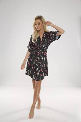 638 Lurdes Halat de baie de damă De Lafense - negru-roz