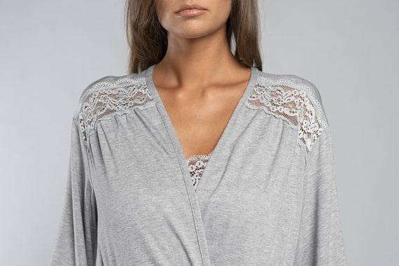 Halat Samaria Italian Fashion cu mânecă 3/4 - gri