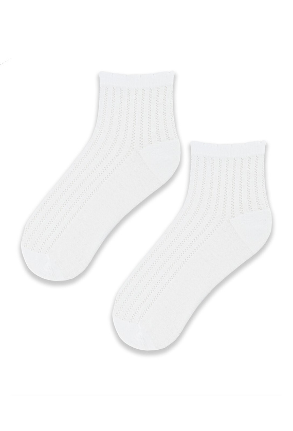 SB120 Sosete de dama Jacquard Noviti - albi