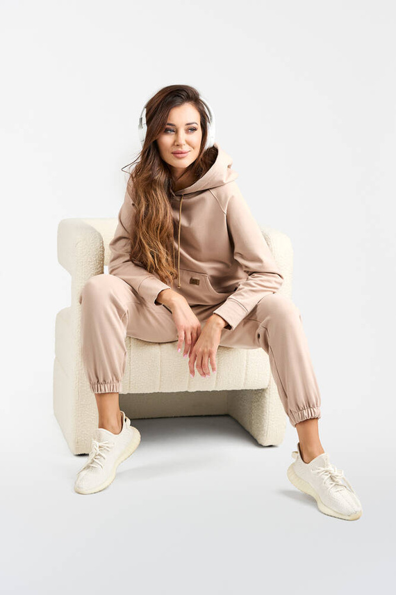 Pantaloni de trening Viva Fashion pentru femei - bej 