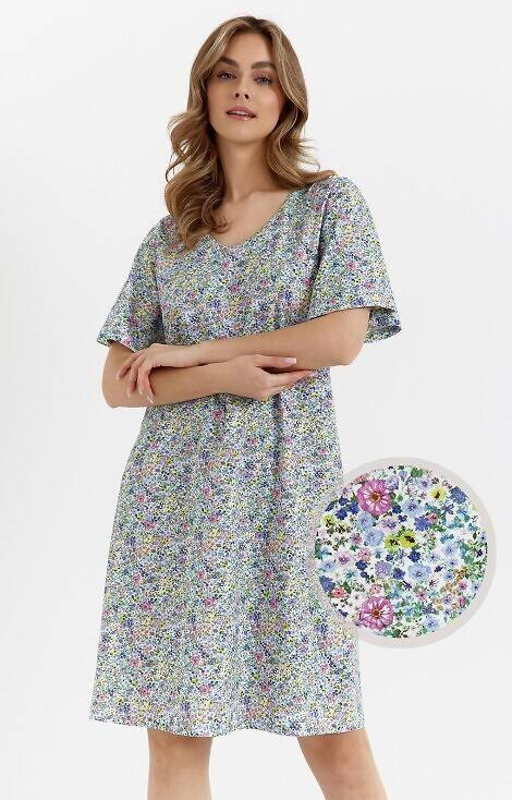 Cămașă de noapte 463 Cana - flori albastre