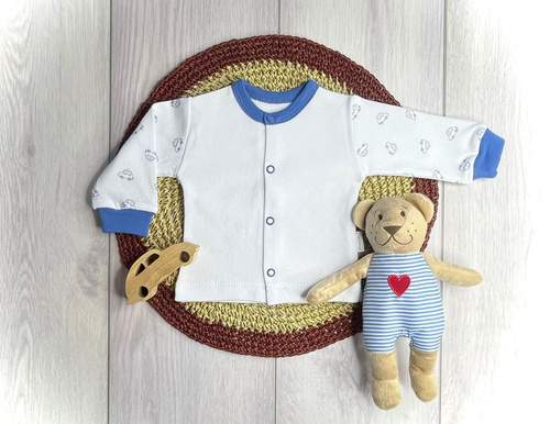 Jachetă pentru bebeluși Mamatti KA15610 cocoșată – bumbac, cu capse