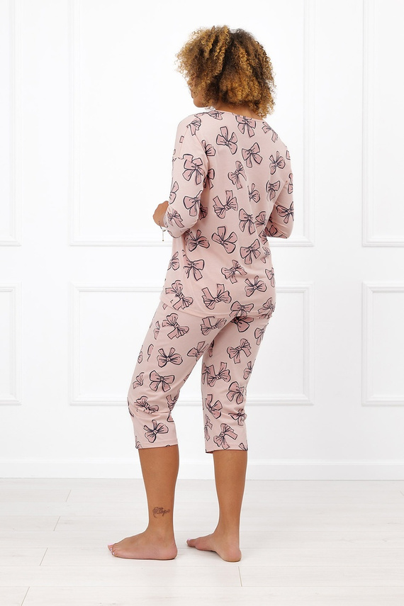 Italian Fashion Silano pijama damă din bumbac mânecă și pantaloni 3/4