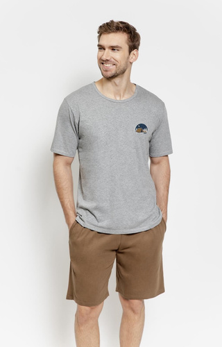 Pijama bărbați 3576 Gabriel din bumbac – scurtă, cu buzunare