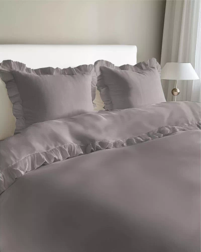 Pure 23 Lenjerie de pat din bumbac monocolor Detexpol gri închis