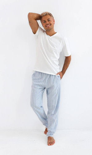 Pijama pentru bărbați David Sensis - perlă
