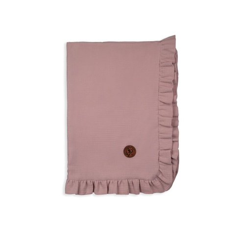 Pătură de muselină roz pudrat pentru un bebeluș Makaszka
