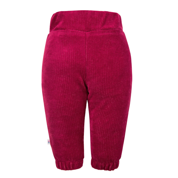 Fluffy Tails Pantaloni din velur pentru fete Eevi – visiniu, cu buzunare