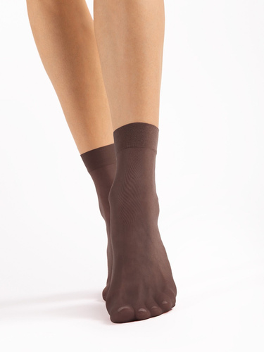 Șosete damă Fiore C 1100 Maja 15 den fine lycra 2 perechi mocca