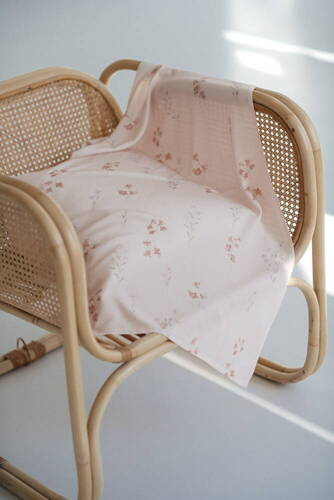 Flori pe înfășat de bambus Pink Milk&Love