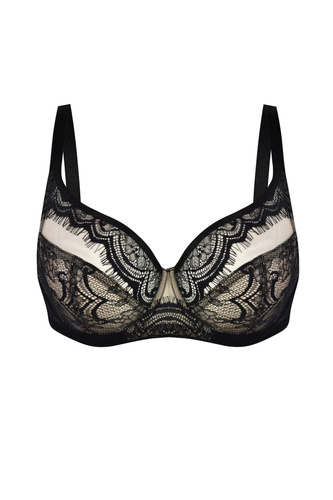 Mediolano Exclusive Soft 19257 Sutien moale negru din dantelă