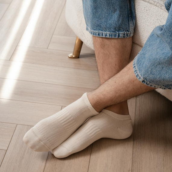 Șosete până la gleznă Steven Natural Art.197 – Unisex 100% bumbac, fără cusături