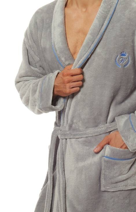 Halat de baie pentru bărbați 2111 Luca L&L - gri