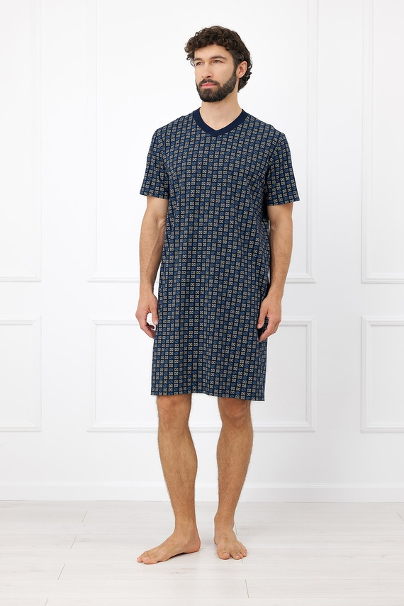 Cămașă de noapte bărbați Italian Fashion Broken 100% bumbac mânecă scurtă