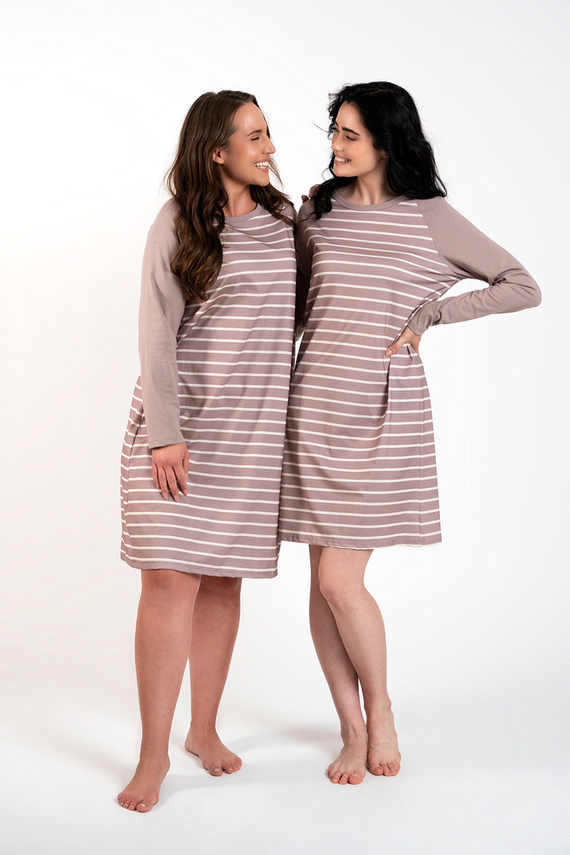 Oda cămașă de noapte Italian Fashion - cappuccino print