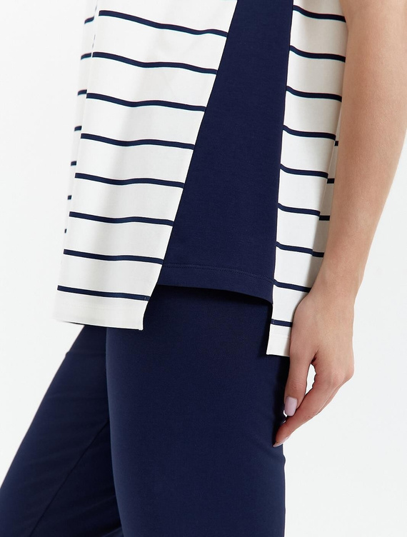 448 Pijama dama Cana - ecru - bleumarin