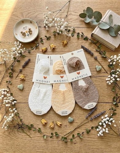 Balerine Magnetis – Coroană Elastică, Curea din Silicon, Talpă Netedă beige