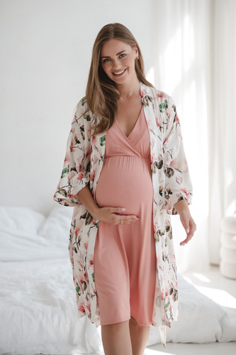 Star Light Cămașă de noapte pentru maternitate și alăptare, trandafir din plante Milk&Love - viscoză de bambus | Confort și feminitate