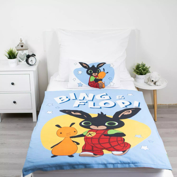 Lenjerie pătuț 100x135 Jerry Fabrics bumbac cu fermoar