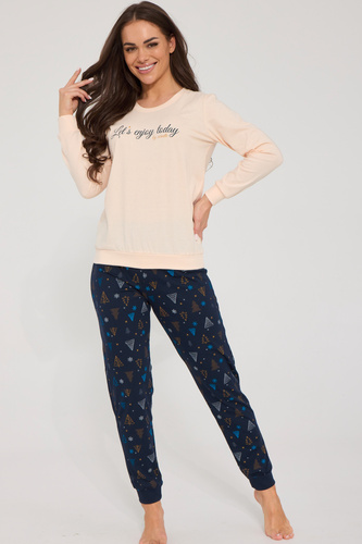 Cornette Enjoy 2 671/486 pijama damă 100% bumbac pantaloni lungi