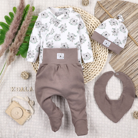 Sweets Koala – Set pentru bebeluși din bumbac organic Nini, bej