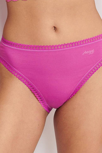 GO Crush Picior înalt C3P Chiloți damă pachet de 3 Sloggi - roșu roz