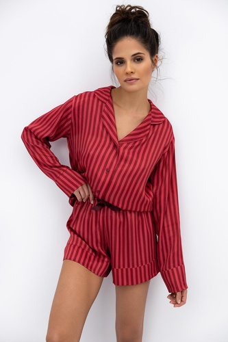 Pijamale Vivienne Sensis pentru femei - Vâscoză, cu fermoar, cu dungi