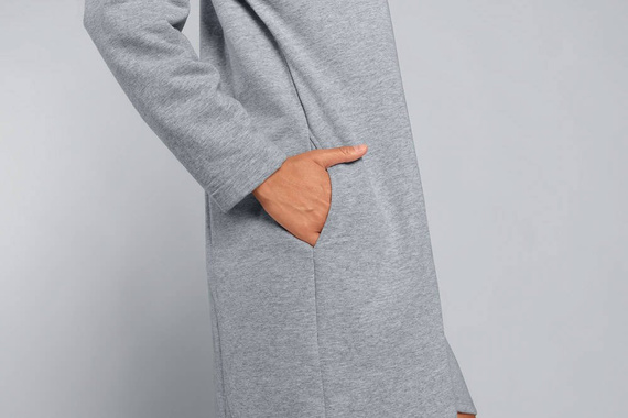 Halat cu fermoar pentru femei Grafi Italian Fashion- melange 