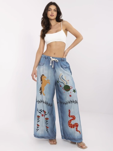 DHJ-SP-19183-9.54 Pantaloni dama Paris albastru