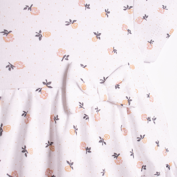 Nicol 220159 body rochiță bebe fete bumbac floral cu volane