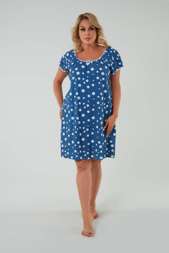 Raba cămașă de noapte și halat de alăptare Italian Fashion - blue print