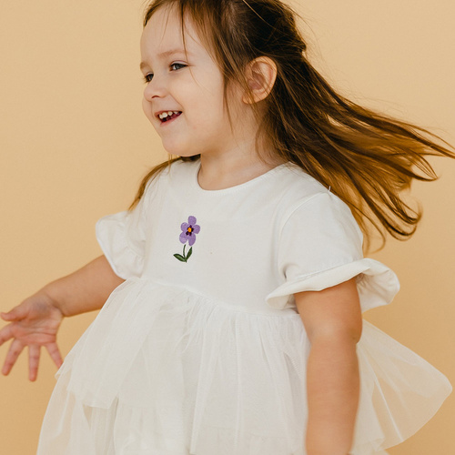 Rochie din tul Meadow Eevi - ecru