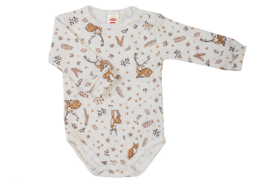 03253DR Body pentru bebeluși Makoma „Nature” cu mâneci lungi