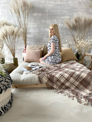 645 Cămașă de noapte uimitoare Forex - alb-verde