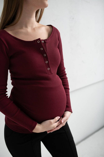 Tummy Bluza de maternitate si alaptare Milk&Love visiniu