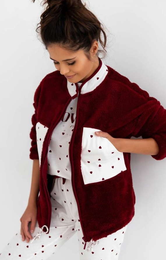 Simonette Sensis hanorac pentru femei - alb burgundy