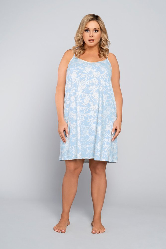 Breeze Nightdress, curea îngustă Italian Fashion - somon 