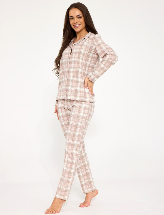 482/434 Pijamale de damă Smile 4 Cornette - bumbac, cu nasturi, guler
