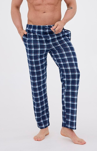 691/61 Pantaloni de pijama bărbați Cornette - lungi, în carouri, din bumbac