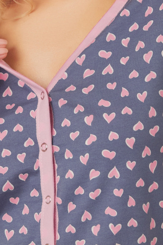 Tiana cămașă de noapte și cămașă de alăptare, cu mânecă scurtă Italian Fashion - print