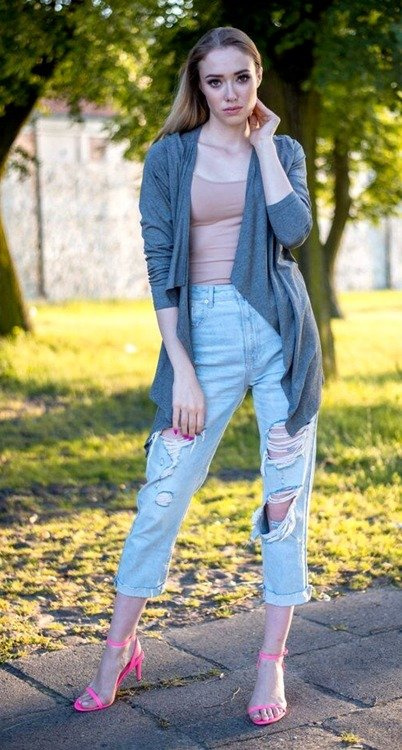 552 Letni Kardigan Sweterek Damski MIRACLE  - cappucino 