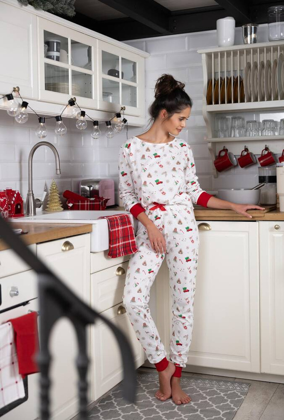 Pijama pentru femei Samantha Sensis -ecru